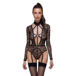 Body Cottelli LINGERIE s popruhy černé L