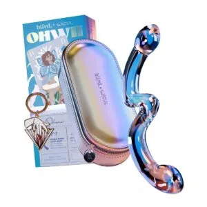 Dildo Biird OhWii by WiCul oboustranné skleněné modré