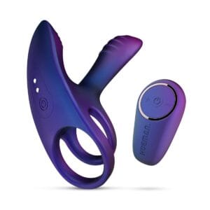Kroužek na penis HUEMAN Infinity Ignite Vibrating Cock Ring modrý