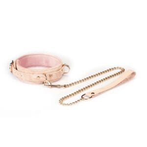 Obojek s vodítkem Liebe Seele Boudoir Amor růžový