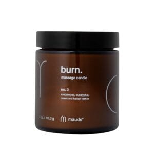 Svíčka masážní Maude BURN no.3 eucalyptus & sandalwood 113 g
