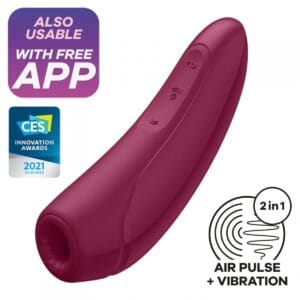 Stimulátor klitorisu SATISFYER CURVY 1+ vínový