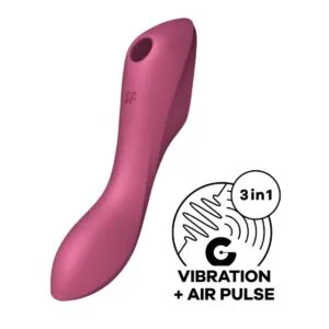 Vibrátor SATISFYER CURVY TRINITY 3 červený
