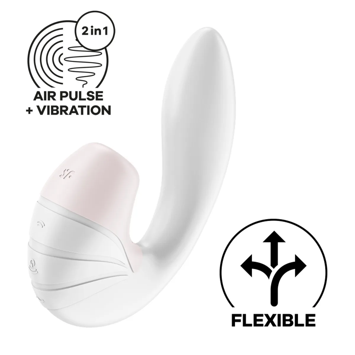 Vibrátor SATISFYER SUPERNOVA DOUBLE AIR PULSE bílý