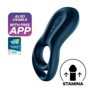 Kroužek na penis SATISFYER EPIC DUO modrý