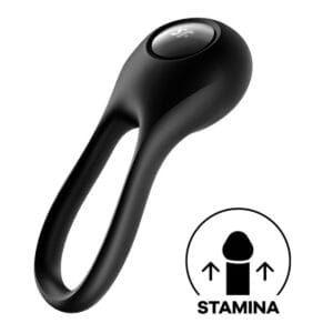 Kroužek na penis SATISFYER MAJESTIC DUO vibrační černý