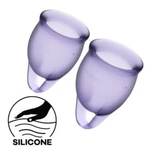 Menstruační kalíšky SATISFYER FEEL CONFIDENT MENSTRUAL CUP fialové