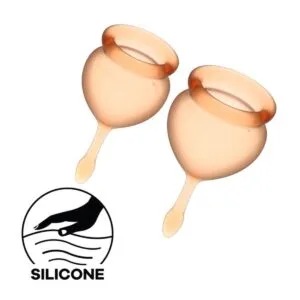 Menstruační kalíšky SATISFYER FEEL GOOD MENSTRUAL CUP oranžové