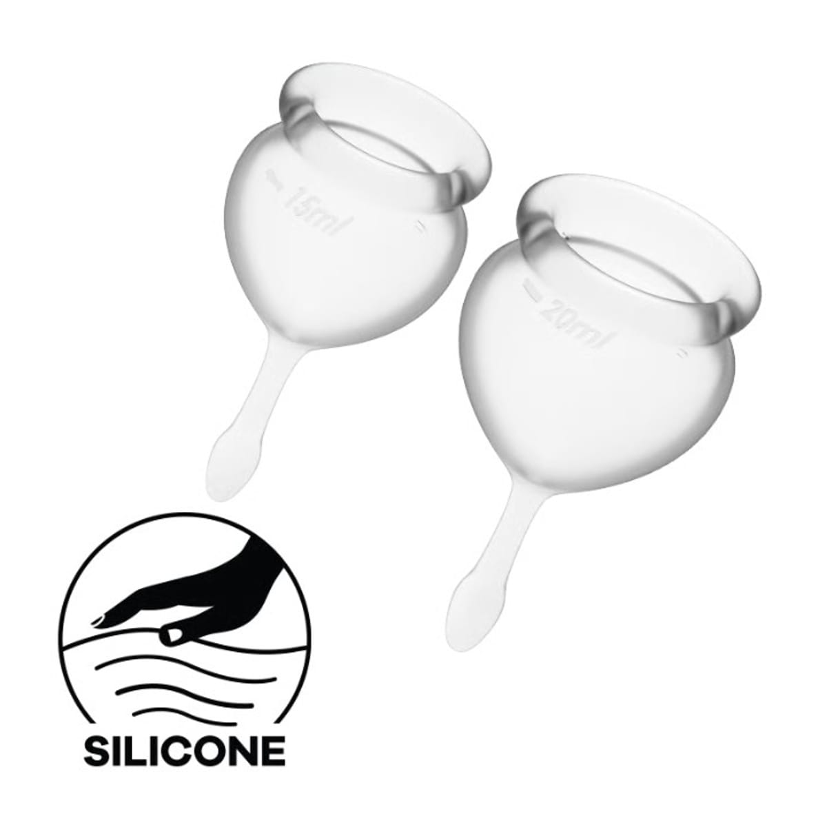Menstruační kalíšky SATISFYER FEEL GOOD MENSTRUAL CUP transparentní