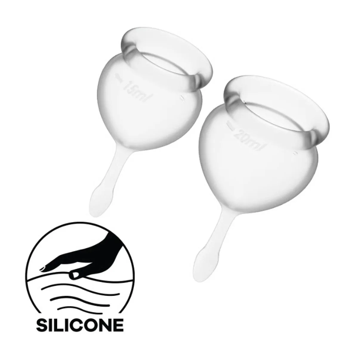 Menstruační kalíšky SATISFYER FEEL GOOD MENSTRUAL CUP transparentní