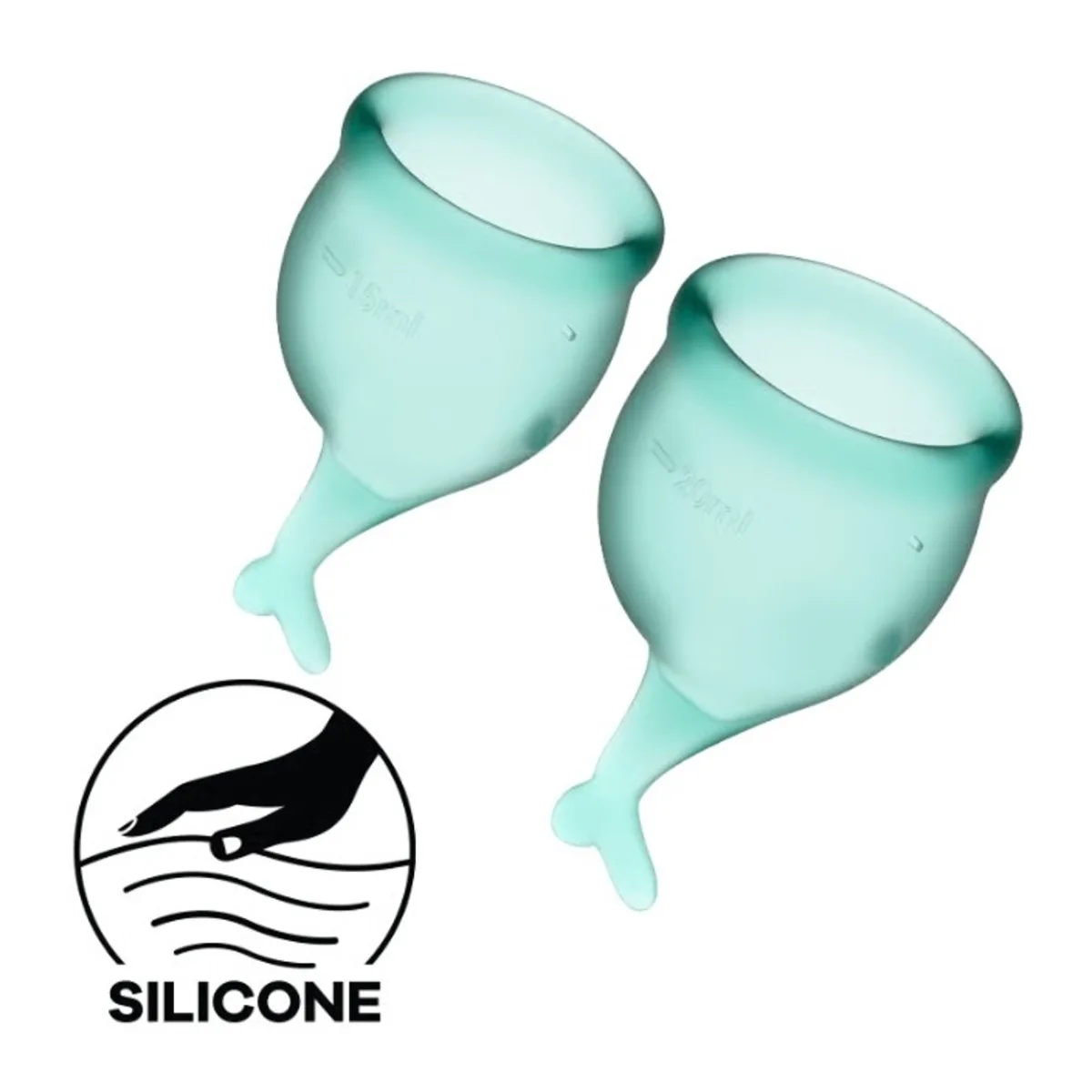 Menstruační kalíšky SATISFYER FEEL SECURE MENSTRUAL CUP dark green