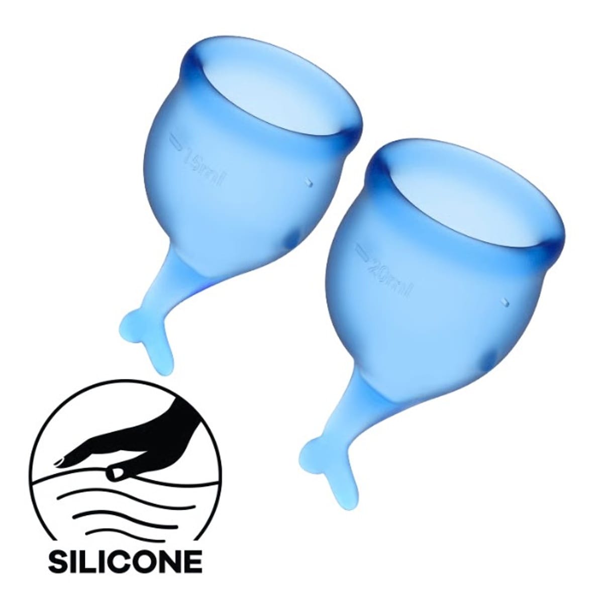 Menstruační kalíšky SATISFYER FEEL SECURE MENSTRUAL CUP modré