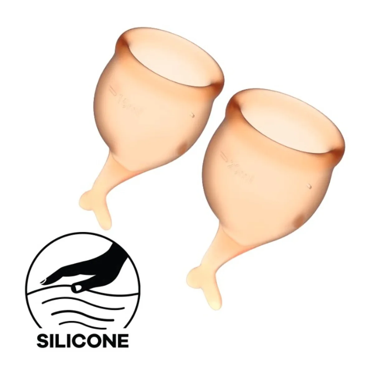 Menstruační kalíšky SATISFYER FEEL SECURE MENSTRUAL CUP oranžové