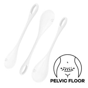 Vaginální činky SATISFYER YONI POWER 1 TRAINING sada bílé