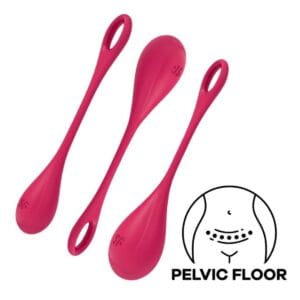 Sada vaginálních činkek SATISFYER YONI POWER 1 TRAINING červená