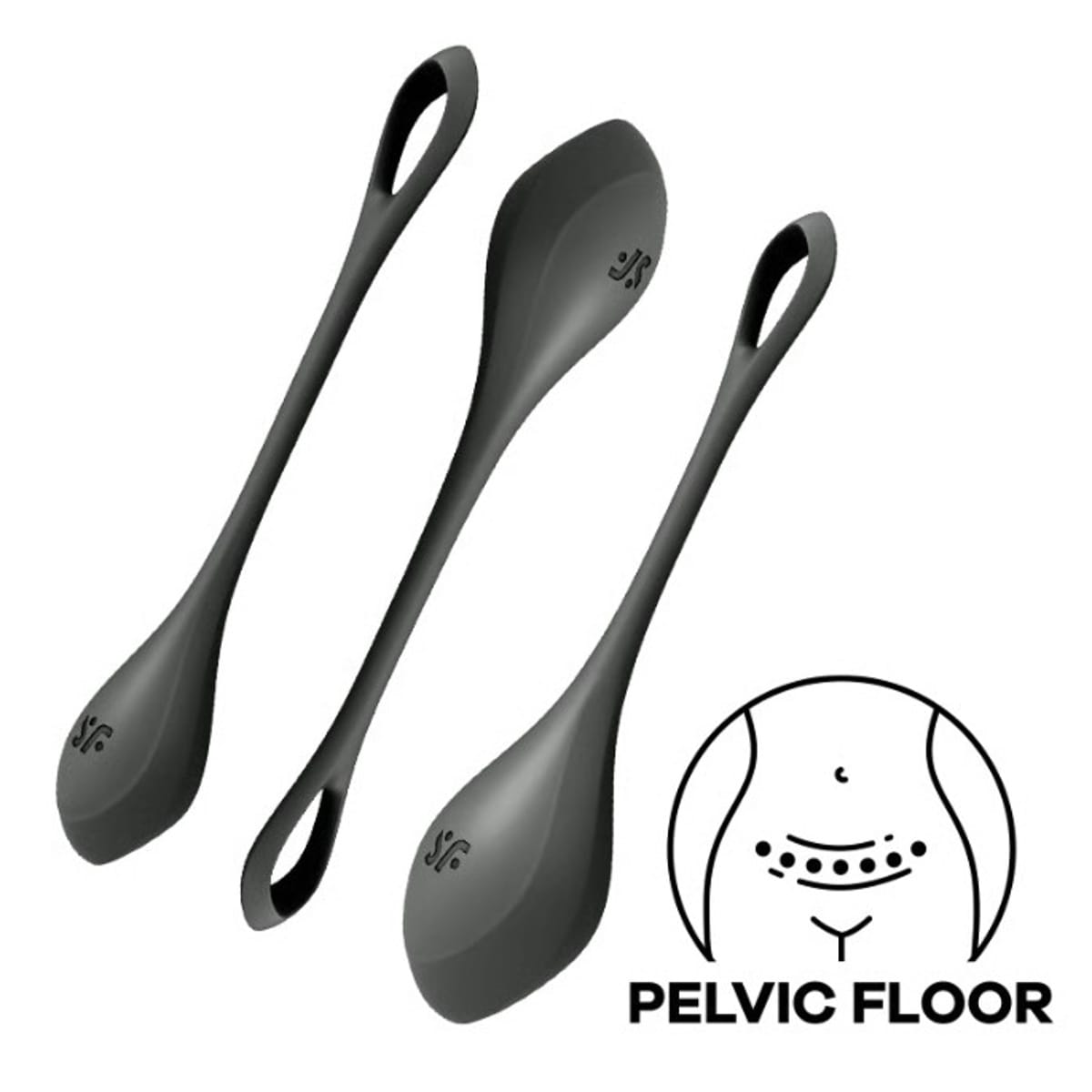 Sada vaginálních činek SATISFYER YONI POWER 2 TRAINING černá