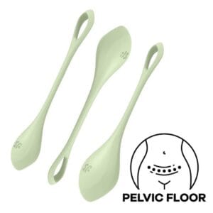 Vaginální činky SATISFYER YONI POWER 2 TRAINING sada zelené