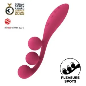 Vibrátor SATISFYER TRI BALL 1 červený