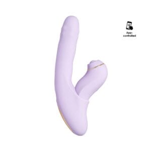 Vibrátor Svakom Duoglow Thrusting Beaded With Pulsating Stimulator fialový