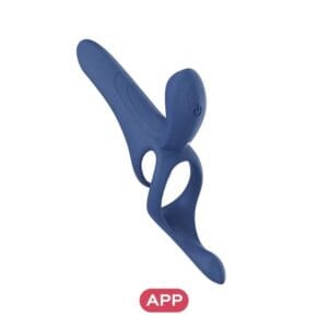 Kroužek na penis HONEY PLAY BOX PLEASURE PIVOT App Controlled Couples modrý