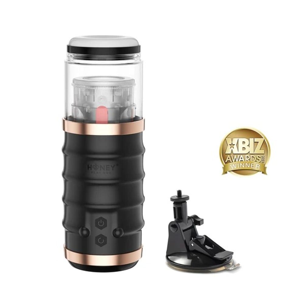 Masturbátor HONEY PLAY BOX WARRIOR Hands-free Thrusting Male černý