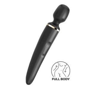 Masážní hlavice a vibrátor 2v1 SATISFYER WAND-ER WOMAN černá