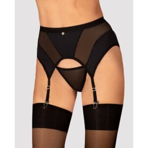 Podvazkový pás Obsessive Chic Amoria černý XS-S