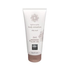Masážní a lubrikační gel 2v1 HOT Shiatsu Silky touch 200 ml