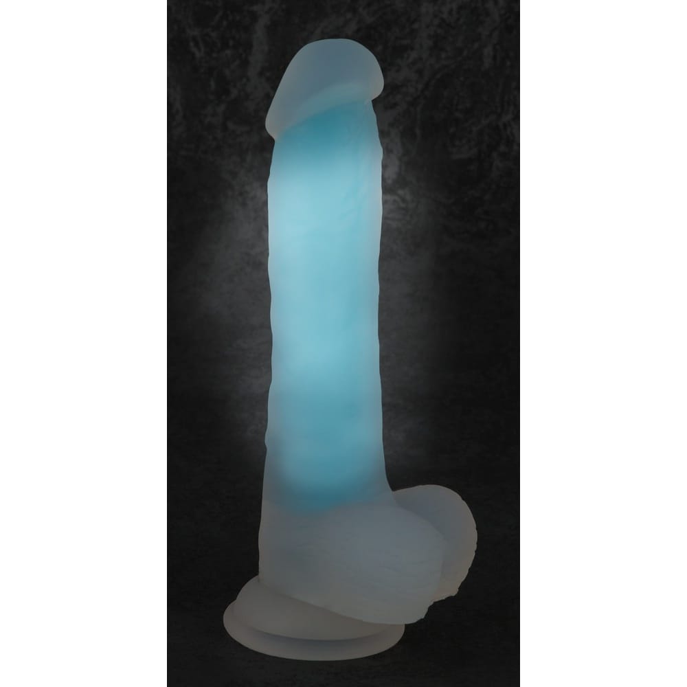 Dildo You2Toys GLOW IN THE DARK modré